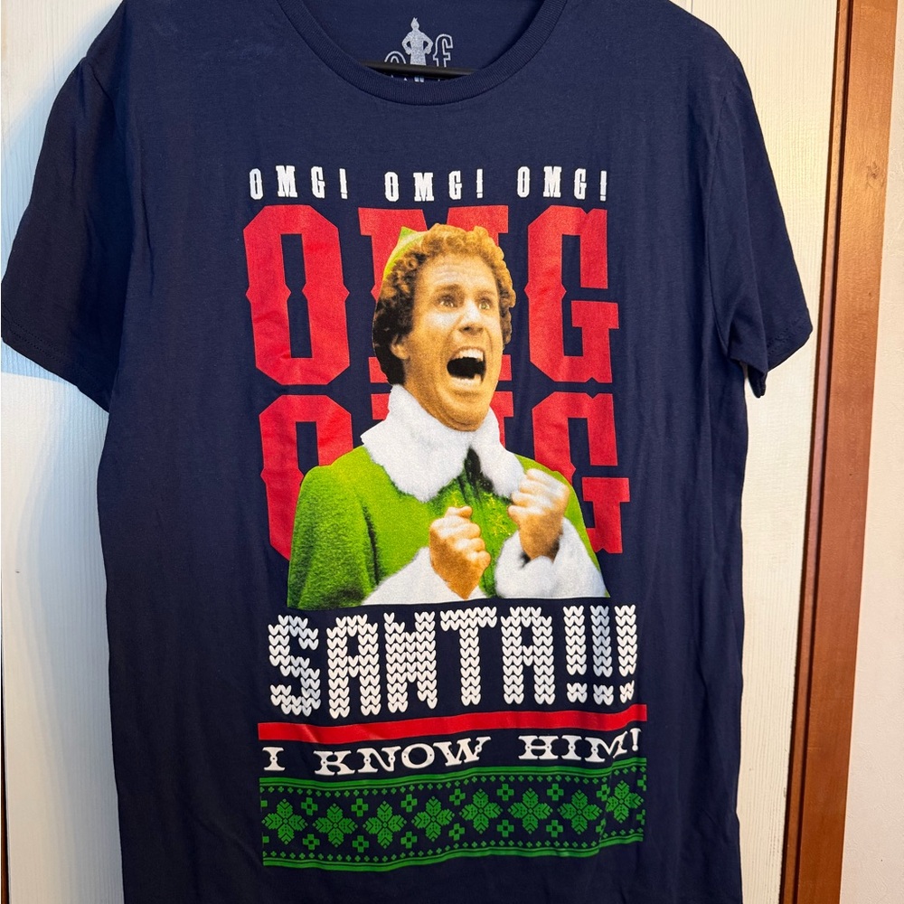 ELF Navy Blue Cotton T-Shirt